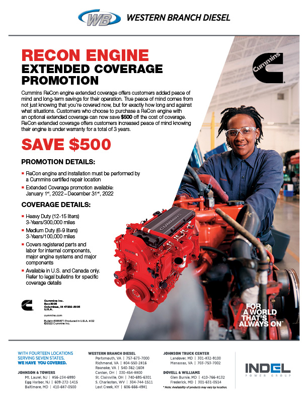 Image of Cummins ReCon Engine Extended Coverage promotion flyer