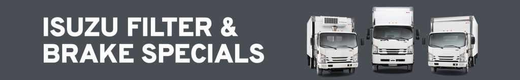 Banner graphic for Isuzu Filter & Brake Specials